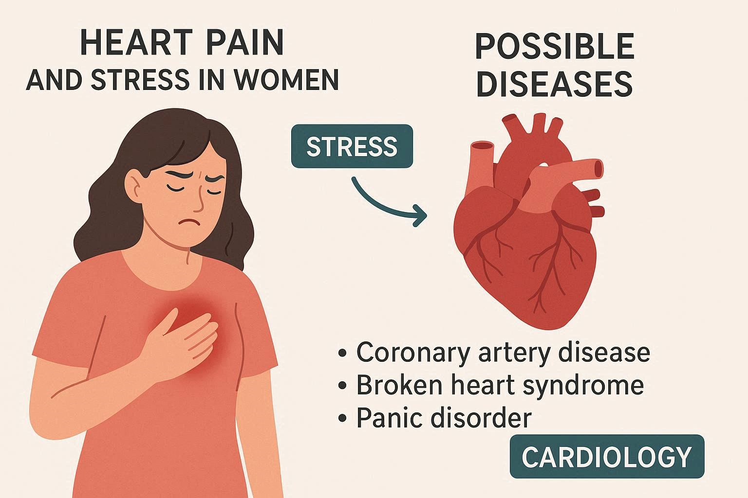 女性に多い 心臓 痛み ストレス との関係性は？
